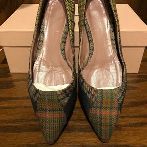 Miu Miu tweed flat shoes